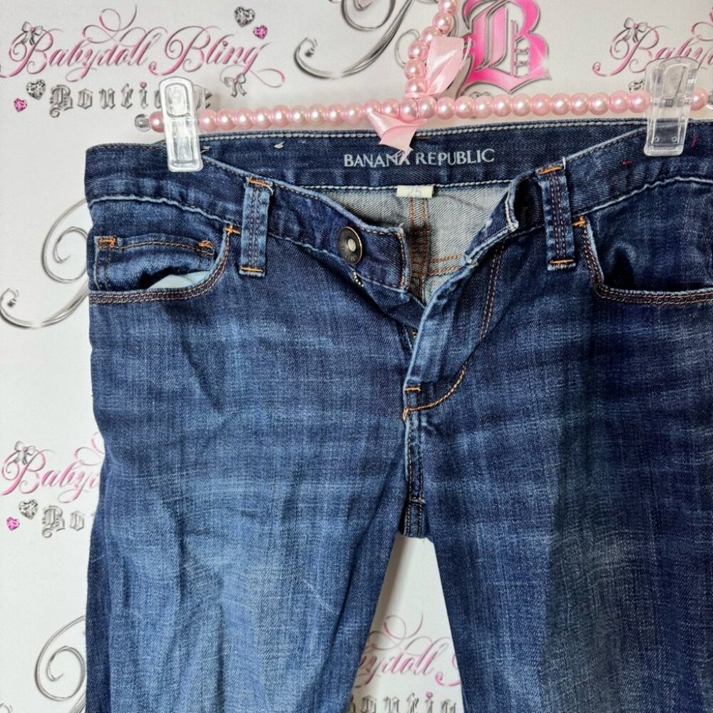 Banana Republic pants skinny Jeans Classic Style denim dark wash - Picture 4 of 8